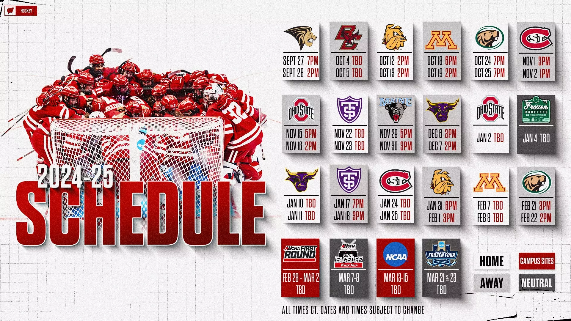 Wi Women S Hockey Schedule Wi Women S Hockey Schedule