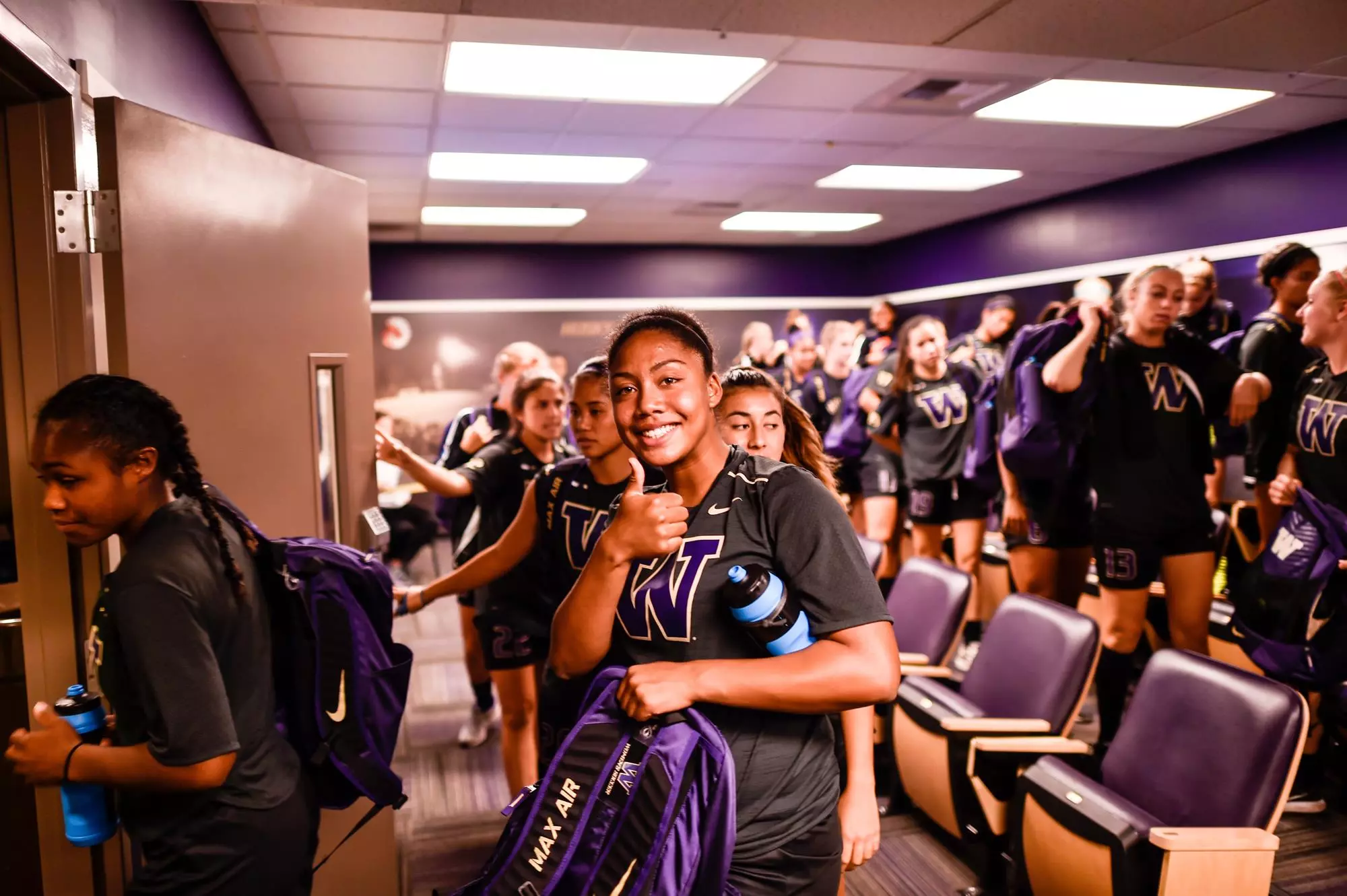 The Washington Huskies extended their shutout streak to five games, defeating Seattle University 3-0 Friday night. Kimberly Keever and Shannon Simon each scored their fourth goals of the season while Lisa Jensen added her first. It was the fifth straight win for the Huskies, who sit at 7-2-0 entering Pac-12 play next weekend. Seattle is now 3-4-0 on the season.
Photo: Alika Jenner