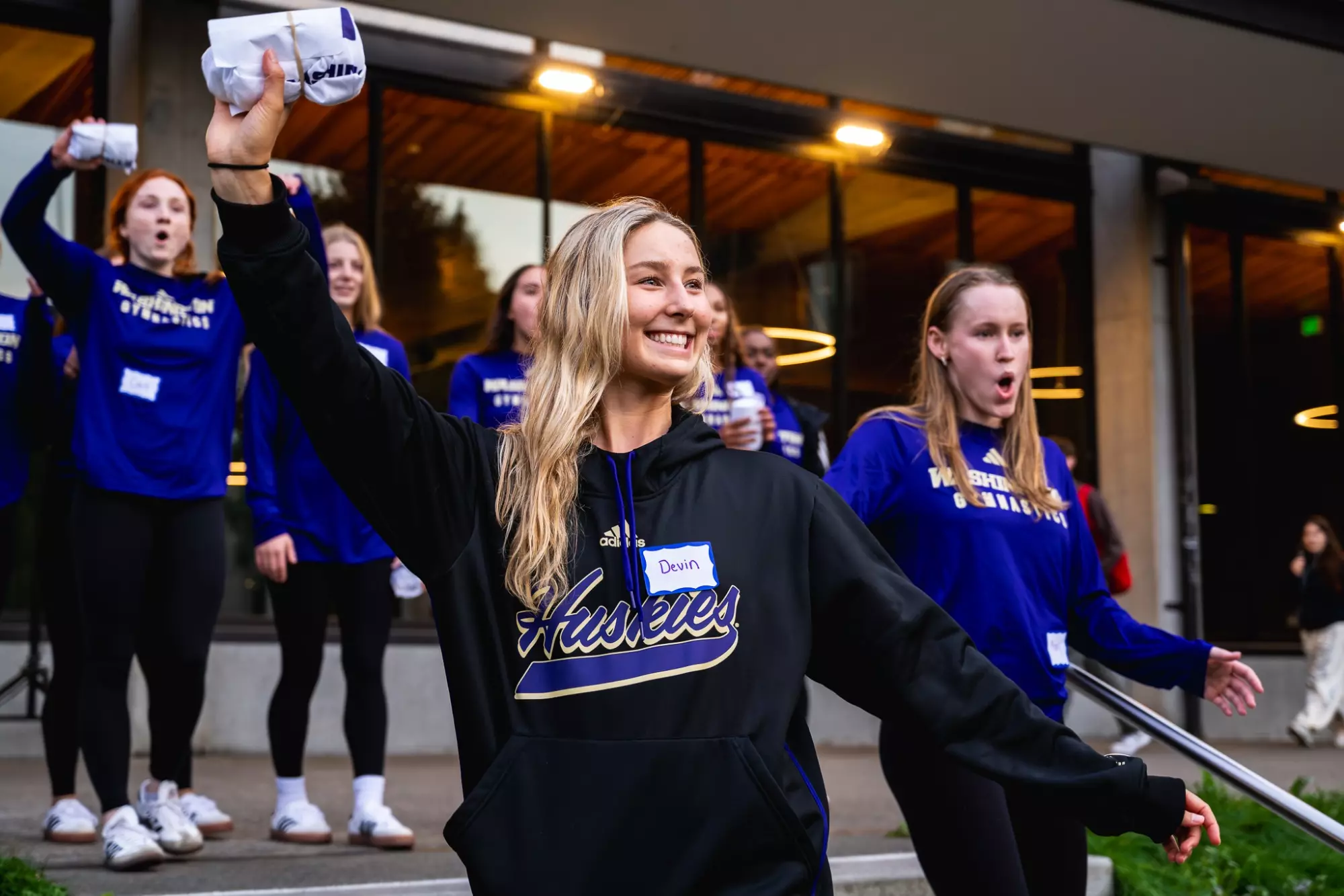 Denny Field Pep Rally t-shirt toss