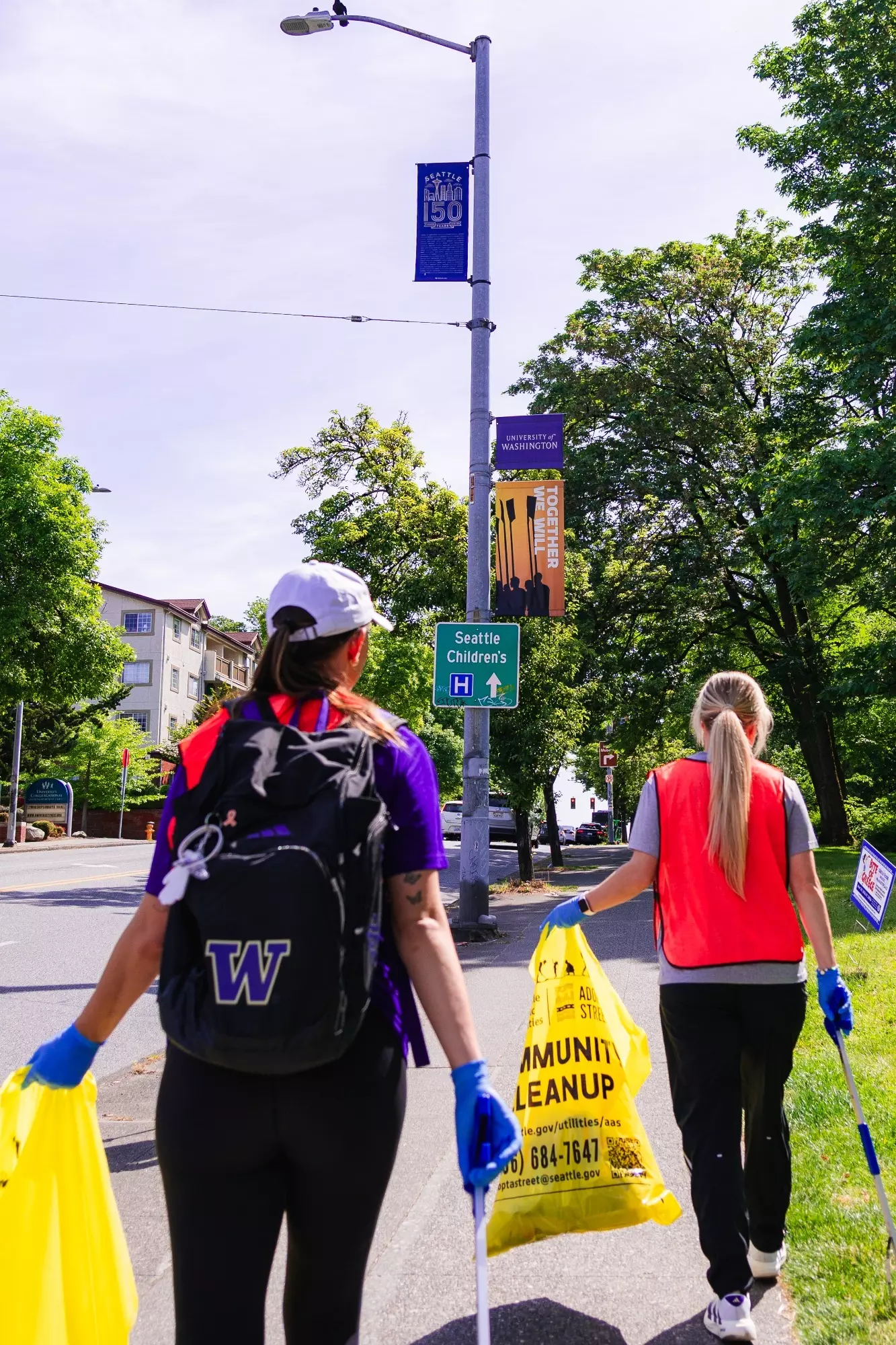 UW staff cleaning streets