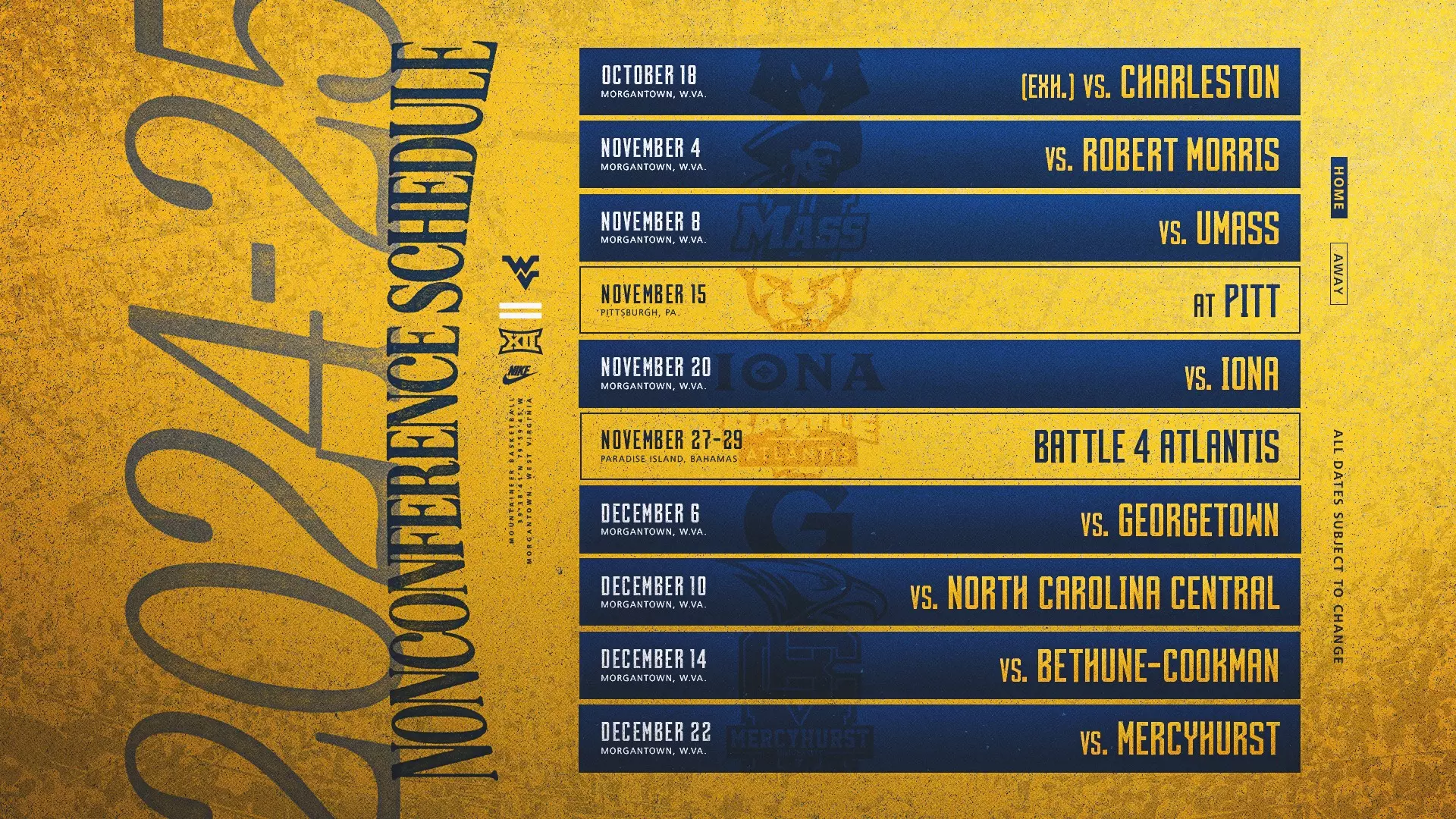 2024-25 WVU Men's Basketball Nonconference Schedule - West Virginia University Athletics 2024-25-wvu-men-s-basketball-nonconference-schedule-west-virginia-university-athletics