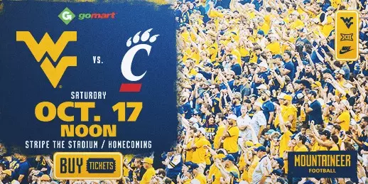 Football takes on Cincinnati on Saturday, Oct. 17 for Stripe the Stadium and Homecoming Weekend