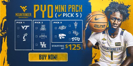 Men's Basketball PYO Mini Packs are on sale now. Choose three games starting at $125
