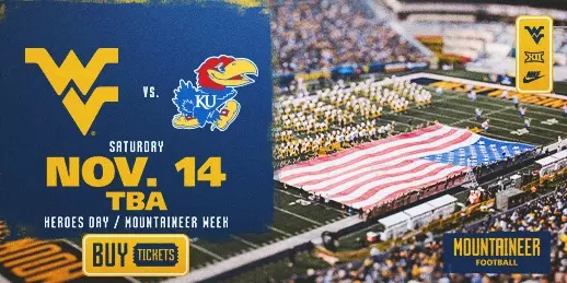 The Mountaineers host Kansas on Nov. 14 for Heroes Day