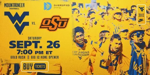 The Mountaineers take on Oklahoma State on Sept. 26 for Gold Rush