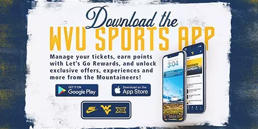 Download the NEW WVU Sports App Today to start earning rewards, manage your tickets & more!
