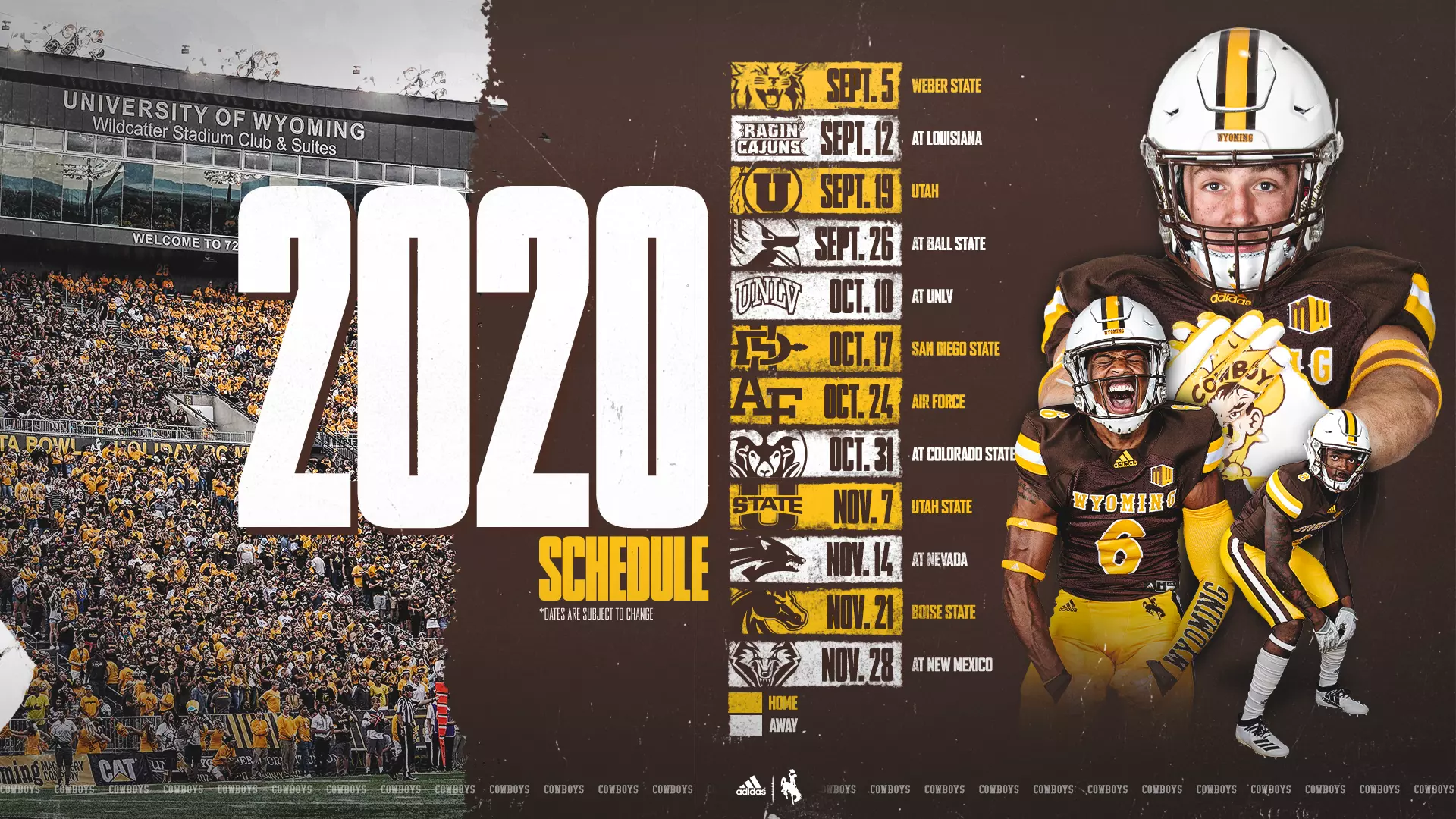Wyoming Football to Host One of the Best Home Schedules in School History in 2020 - University of Wyoming Athletics wyoming-football-to-host-one-of-the-best-home-schedules-in-school-history-in-2020-university-of-wyoming-athletics