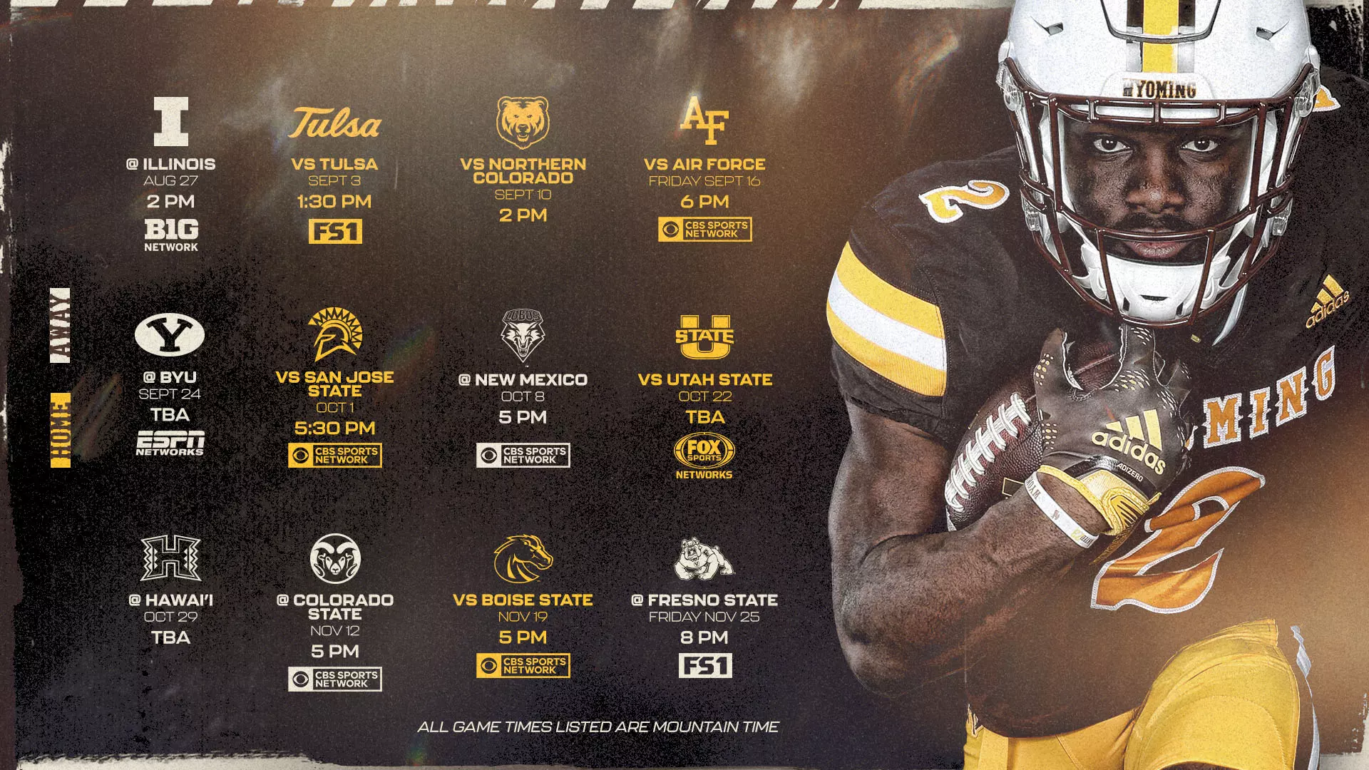 Wyoming Cowboys Football Tv Schedule Wyoming Cowboys Football Tv Schedule