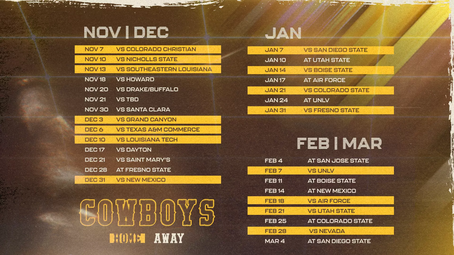 Wyo Bball Schedule Wyo Bball Schedule