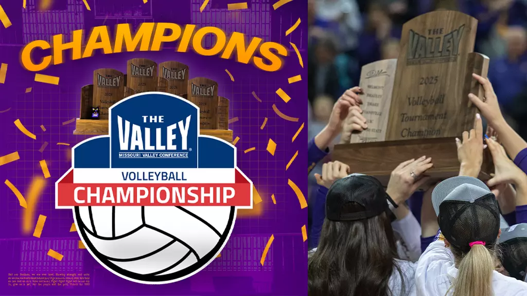 2025 MVC VB Tournament Champs Splash Page