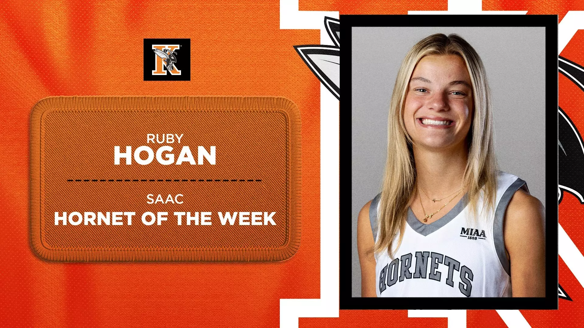 Ruby Hogg Ruby Hogan Named SAAC Women's Hornet of the Week - Kalamazoo College