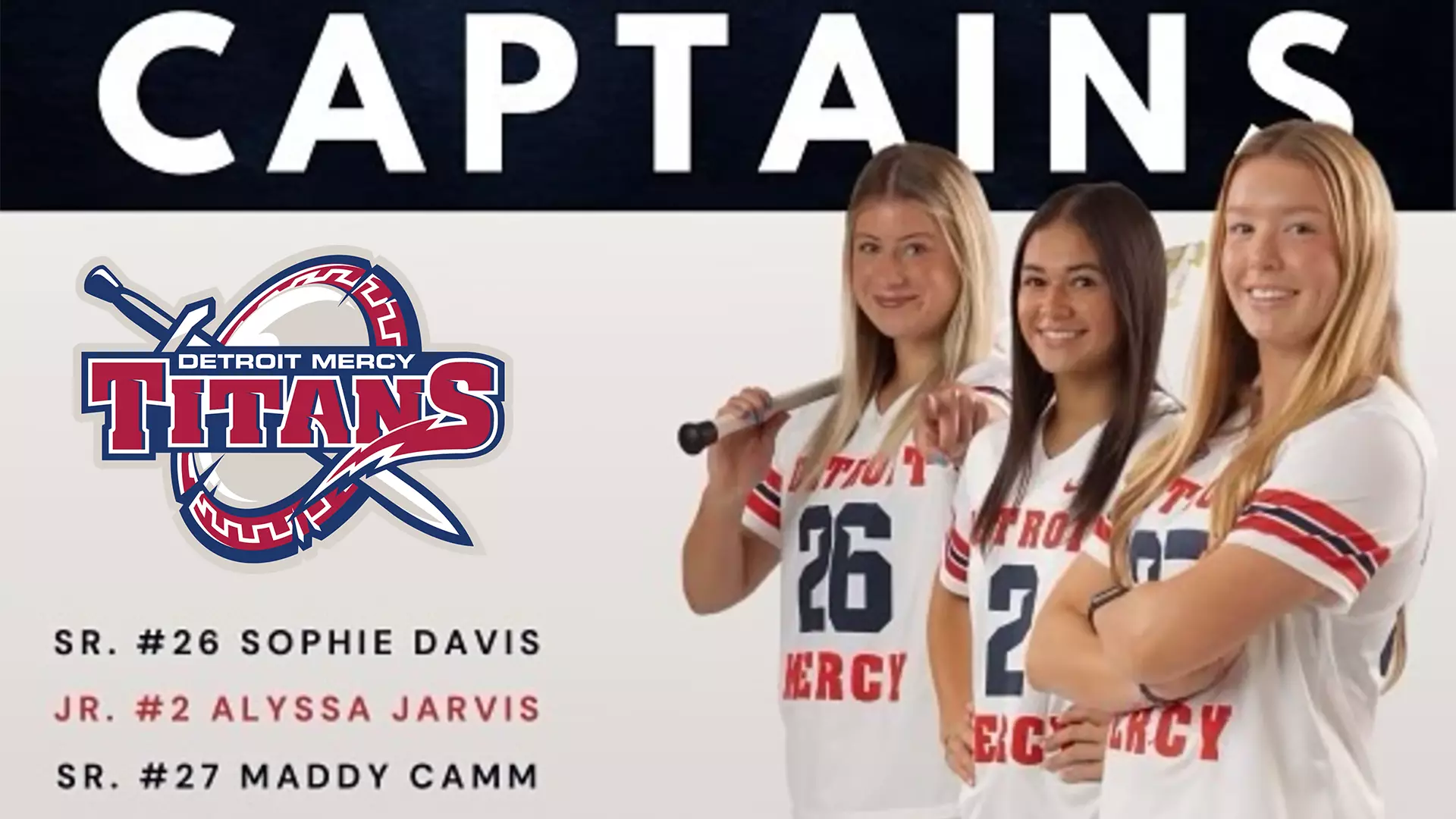 Titans Announce TriCaptains For 2025 University of Detroit Mercy
