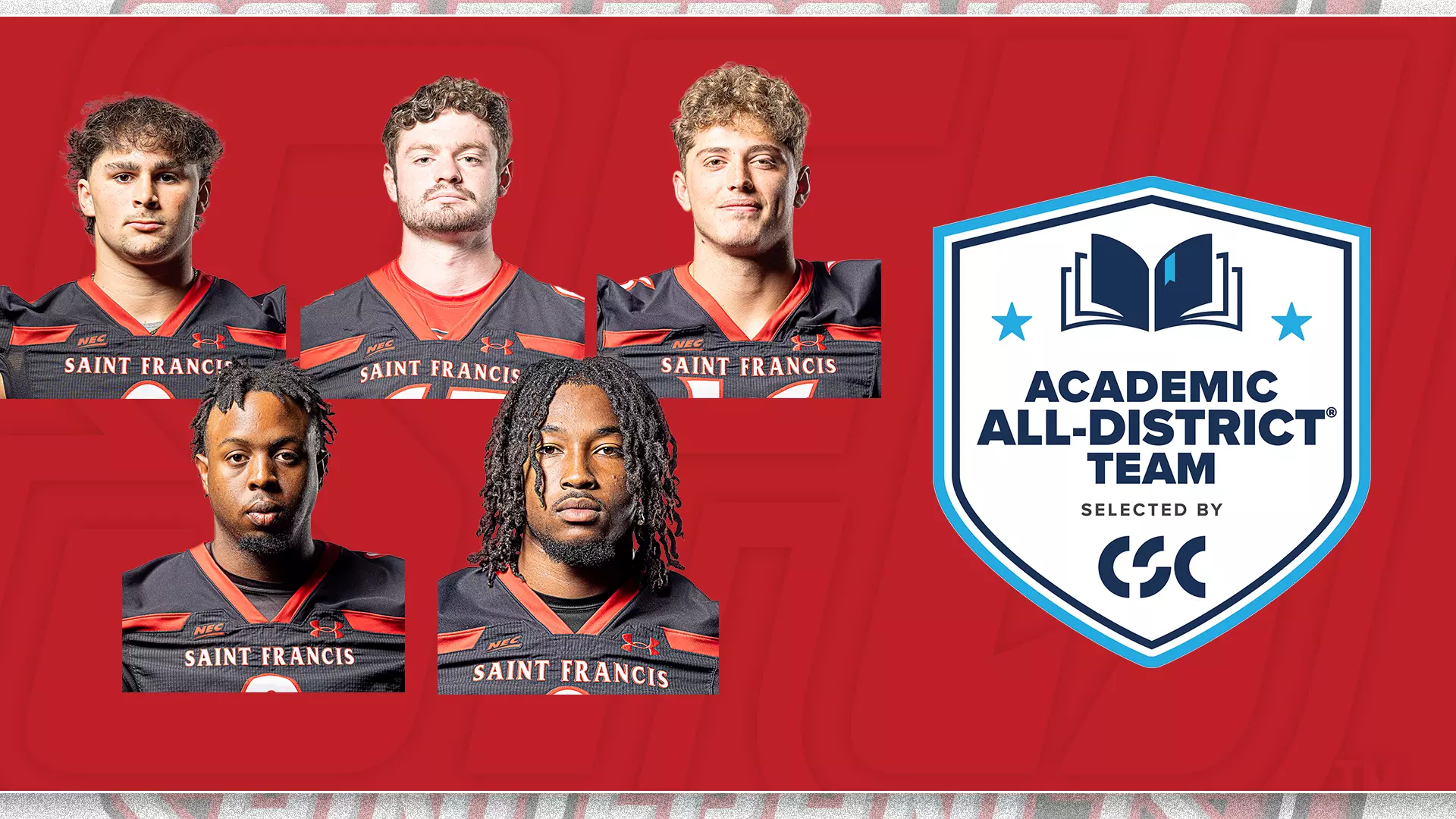 Csc Tri Saint Francis Football Places Five On CSC Academic All-District Team ...
