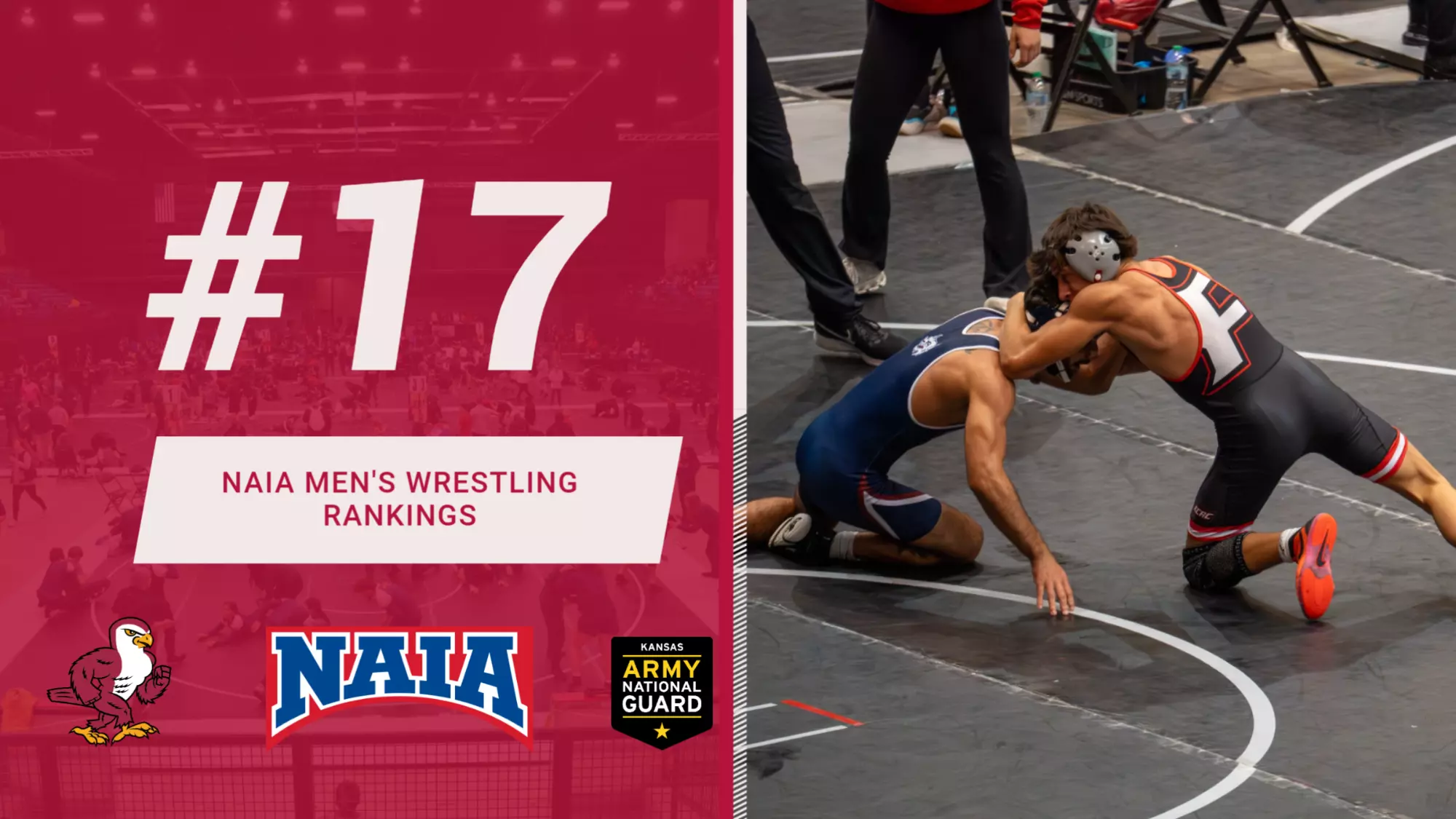 Men’s Wrestling Falcons move up three spots to programbest No. 17 in