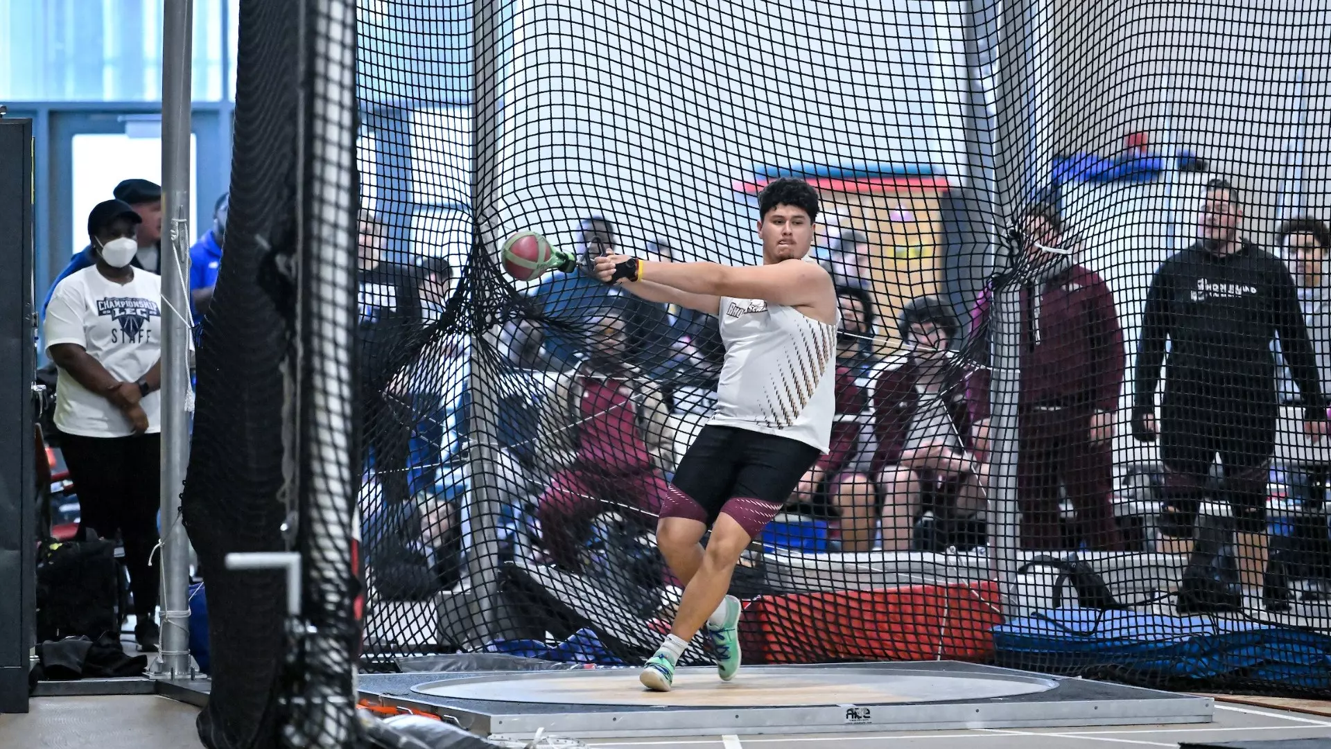 Brandon Mota Wins N.E. Title in the Weight Throw - Rhode Island College