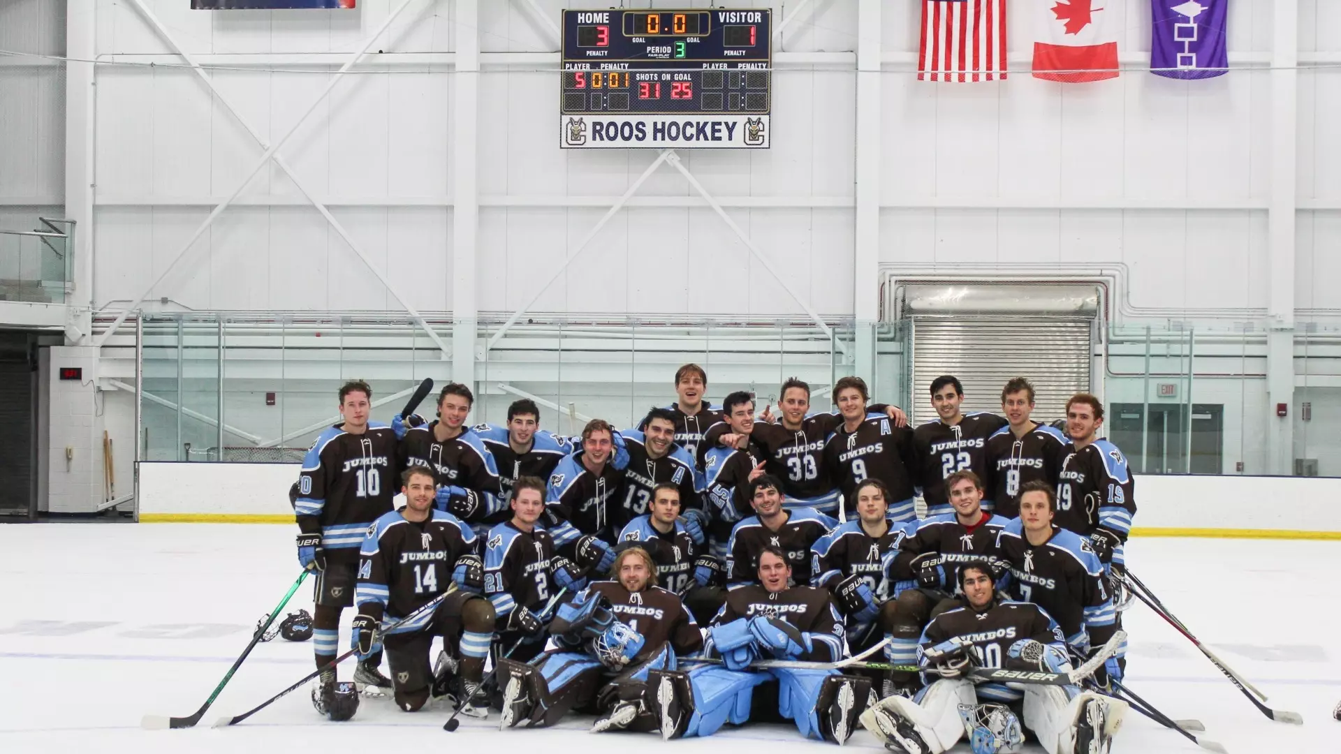 The Jumbos pose after winning the North Country Tournament.