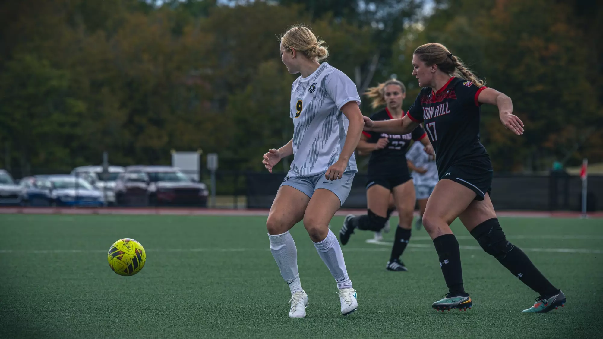 Frida Lundberg som gjorde sitt första mål på college förra veckan.
