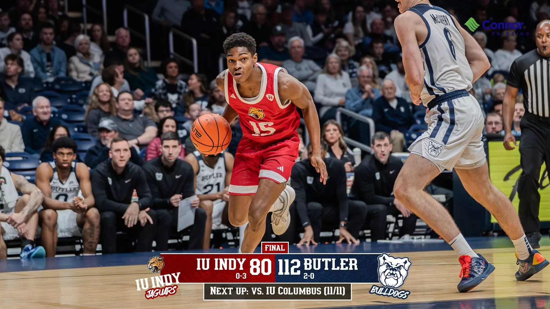 Matt Compas COMPAS TALLIES 25 IN ROAD LOSS AT BUTLER - IU Indy Athletics