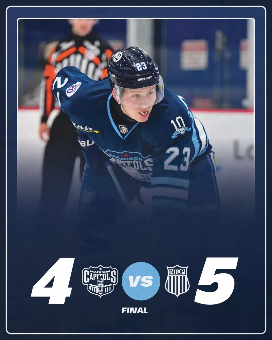 Ntdp Pack Back Caps Fight Back, Fall 5-4 to NTDP U18s - Madison Capitols