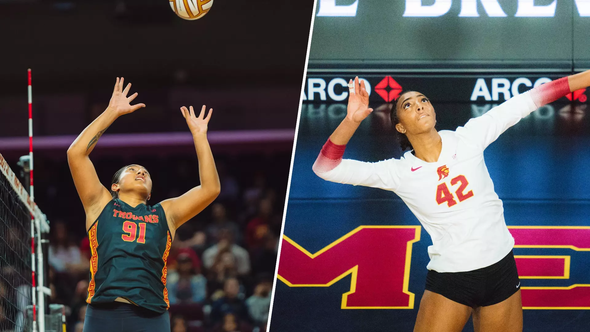 USC Women's Volleyball's Mia Tuaniga and Jadyn Livings Earn Big Ten