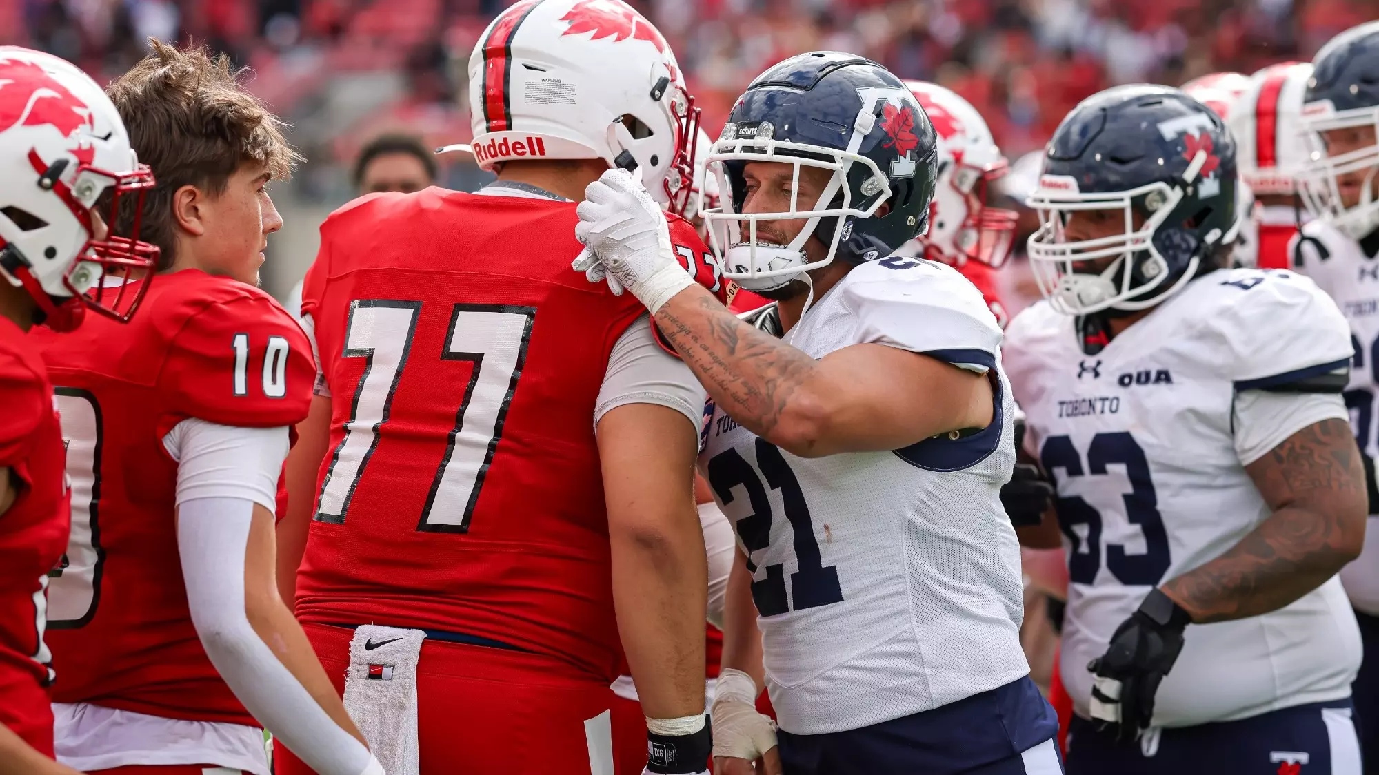 Toronto Rowing Football TORONTO COMES UP ONE PLAY SHORT IN 55TH ANNUAL RED & BLUE BOWL ...