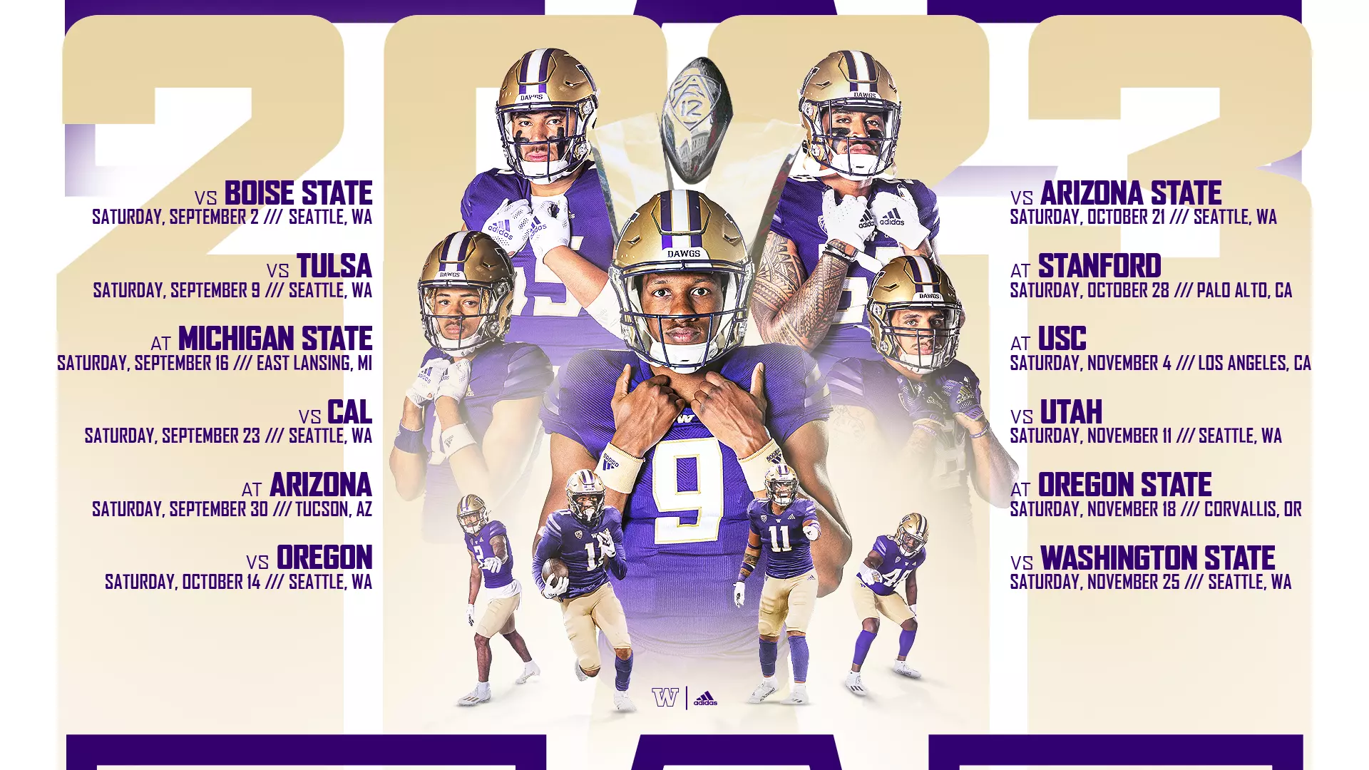 Full 2023 UW Football Schedule Announced University of Washington