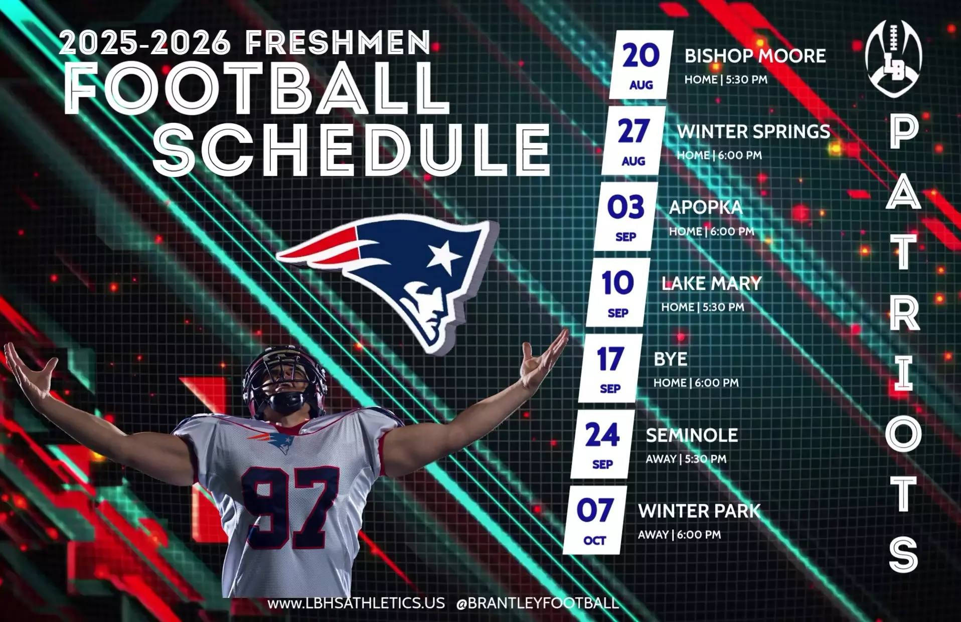 LBHS FRESHMEN FOOTBALL 2025-2026 - Lake Brantley High School