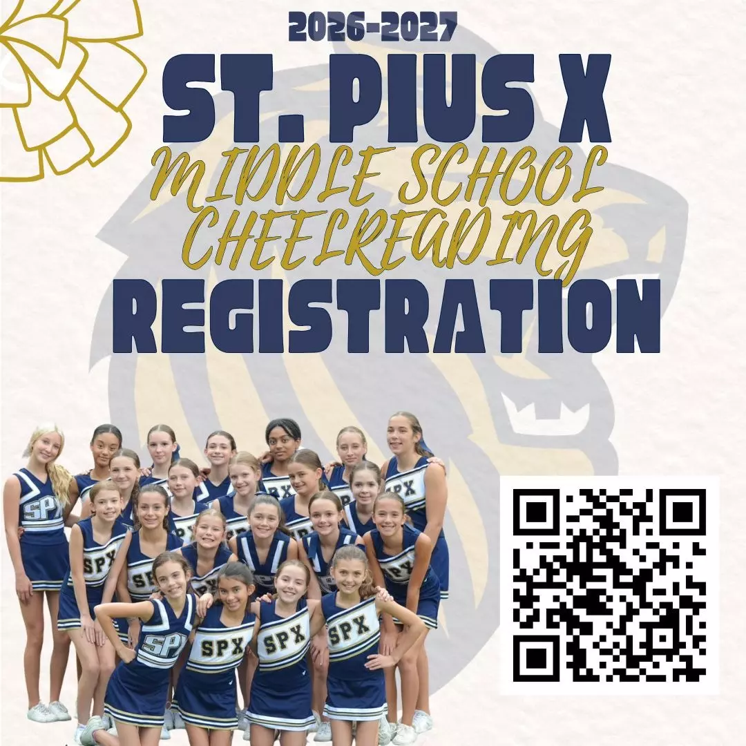 Middle School Cheerleading Registration St. Pius X Catholic High