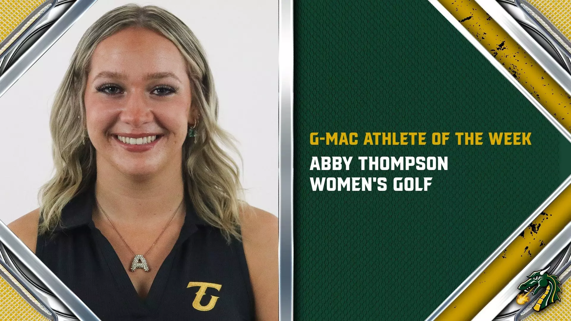 Thompson named G-MAC Women's Golf Athlete of the Week - Tiffin University