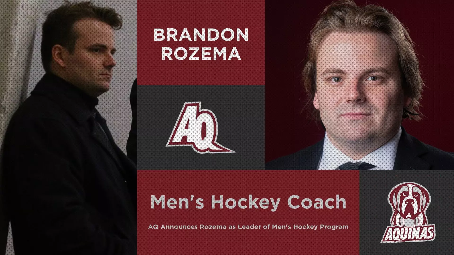 Kirby Rozema Aquinas Announces Brandon Rozema as Next Men's Hockey Head Coach ...