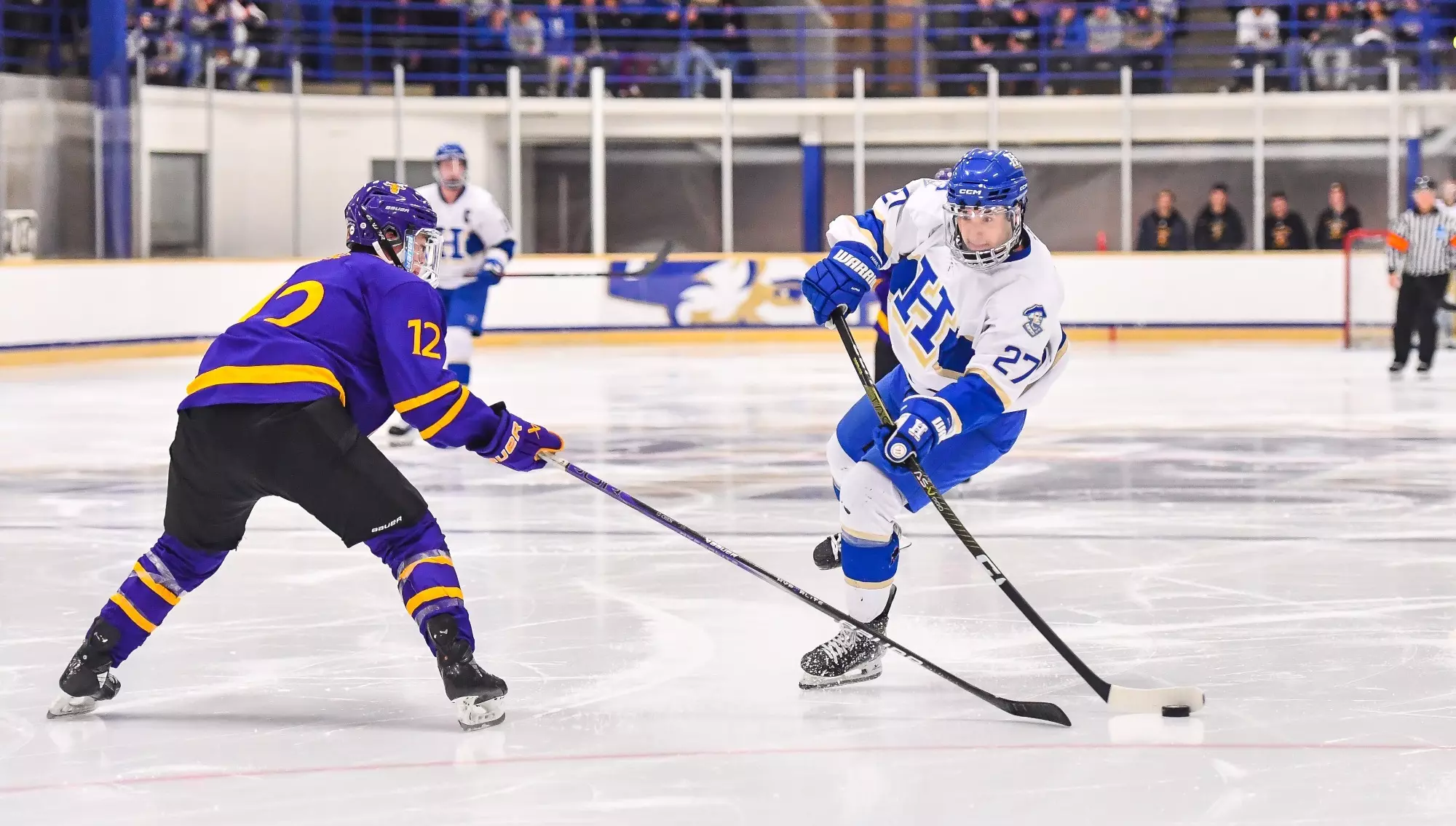 Sage Rink No. 12 men’s hockey clipped at Nazareth, Tchor ’27 scores twice ...