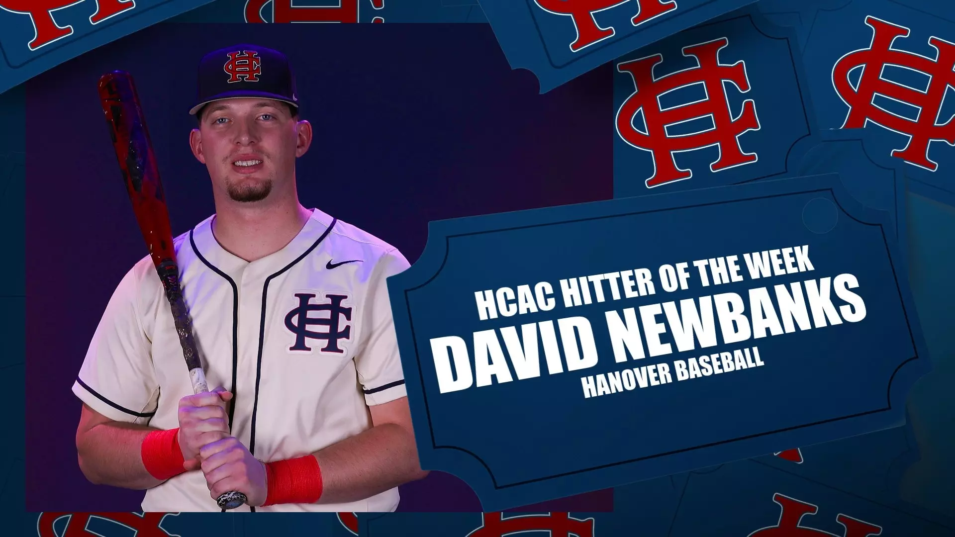 Hanover Baseball Newbanks named the HCAC Hitter of the Week - Hanover College