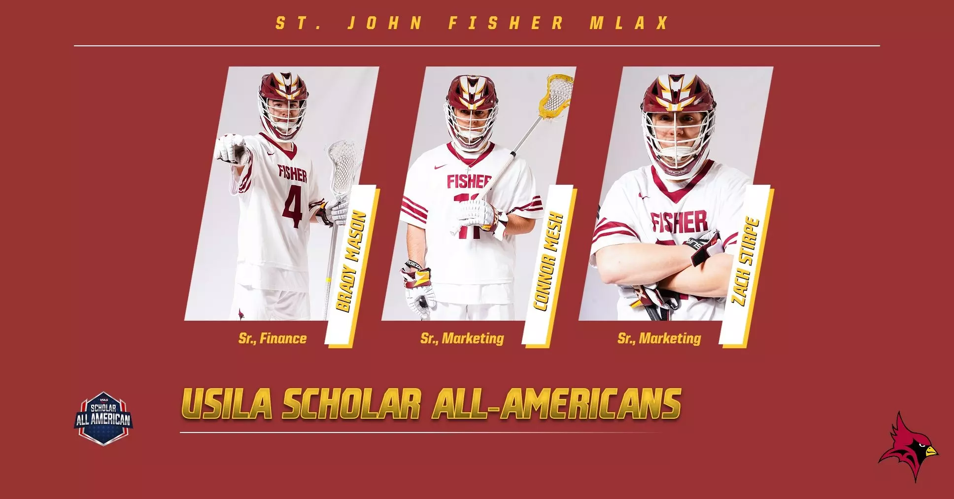 Austin Jobson Men's Lacrosse Had Three Players Named Scholar All-Americans By USILA ...