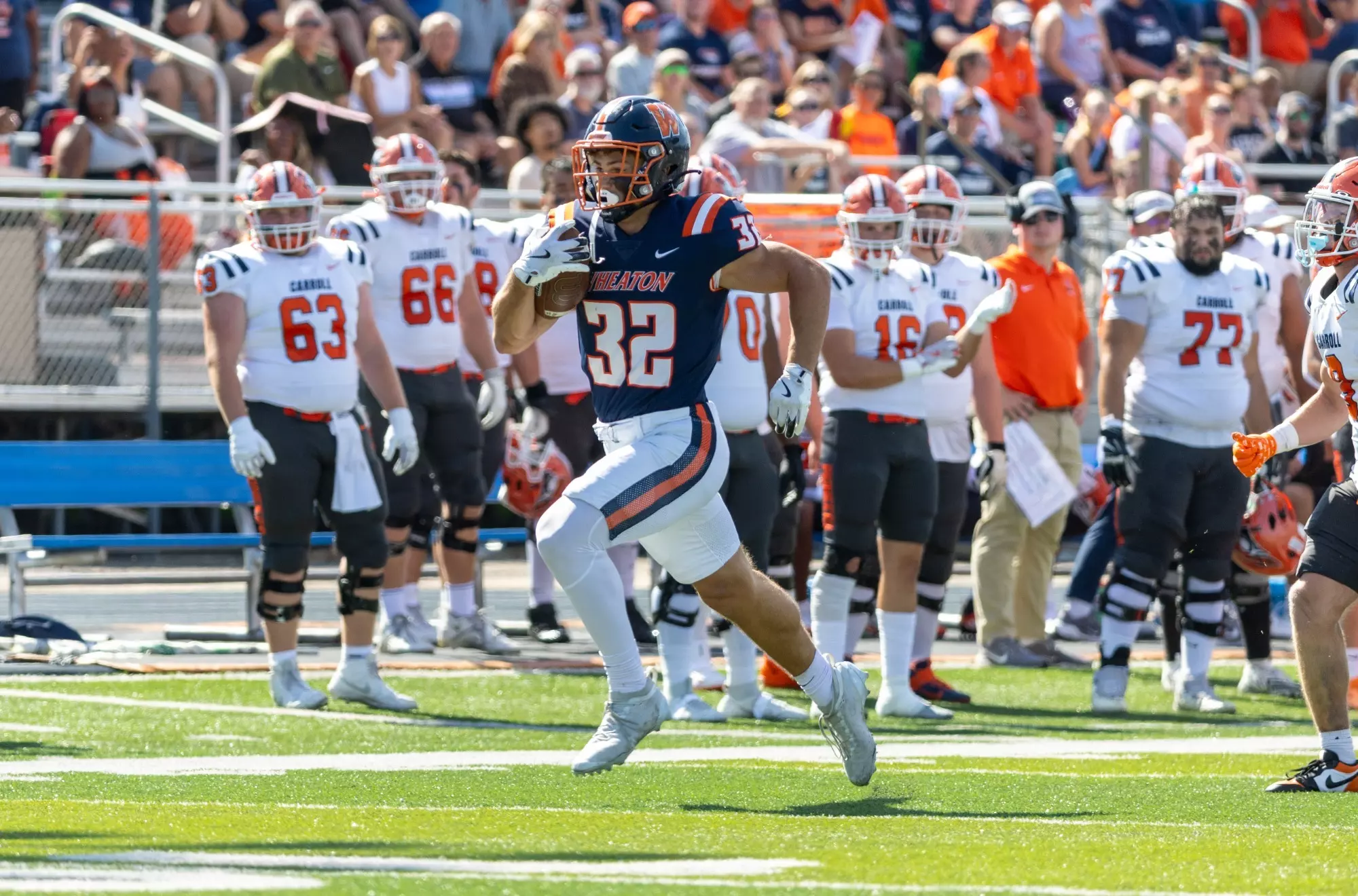 Wheaton Rams #16/17 Wheaton football routs Carroll, 61-13, on Homecoming - Wheaton ...