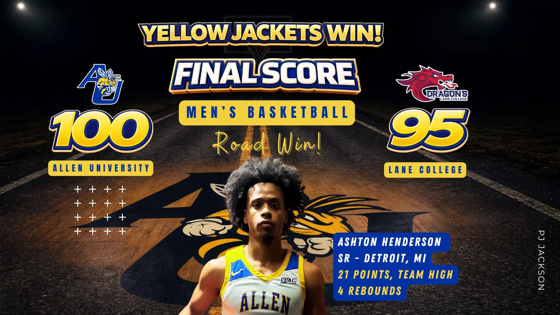 Allen Rudd Basketball YELLOW JACKETS CLOSE WITH A BANG: ALLEN DROPS 100 IN SEASON-FINALE ...