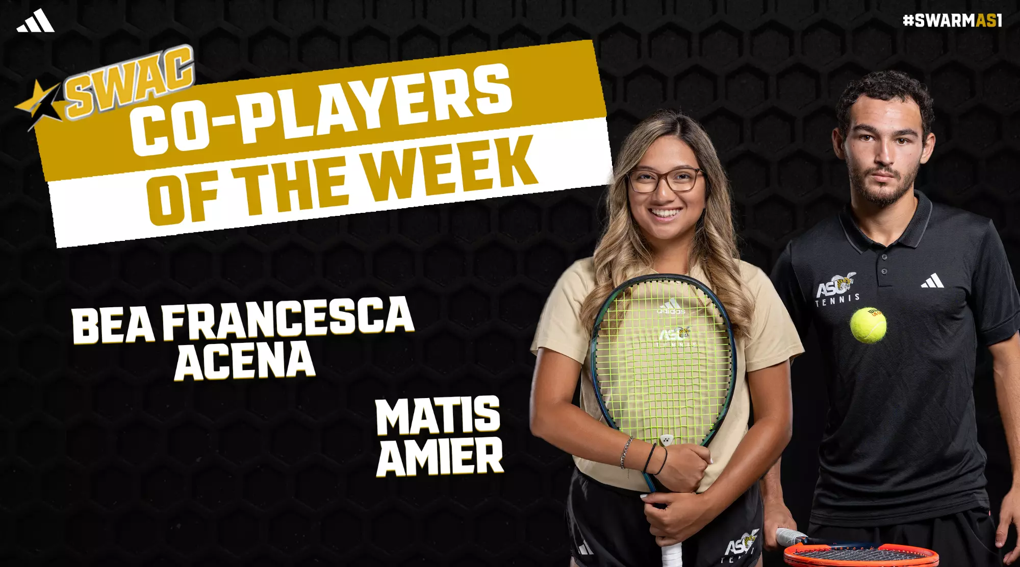 Matis Roche Tennis Matis and Acena Garner SWAC Tennis Players of the Week Honors - Alabama ...