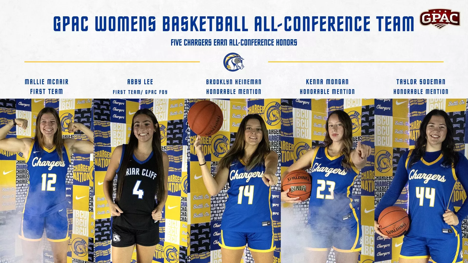 LEE NAMED GPAC FRESHMAN OF THE YEAR; FIVE CHARGERS EARN ALL-CONFERENCE ...