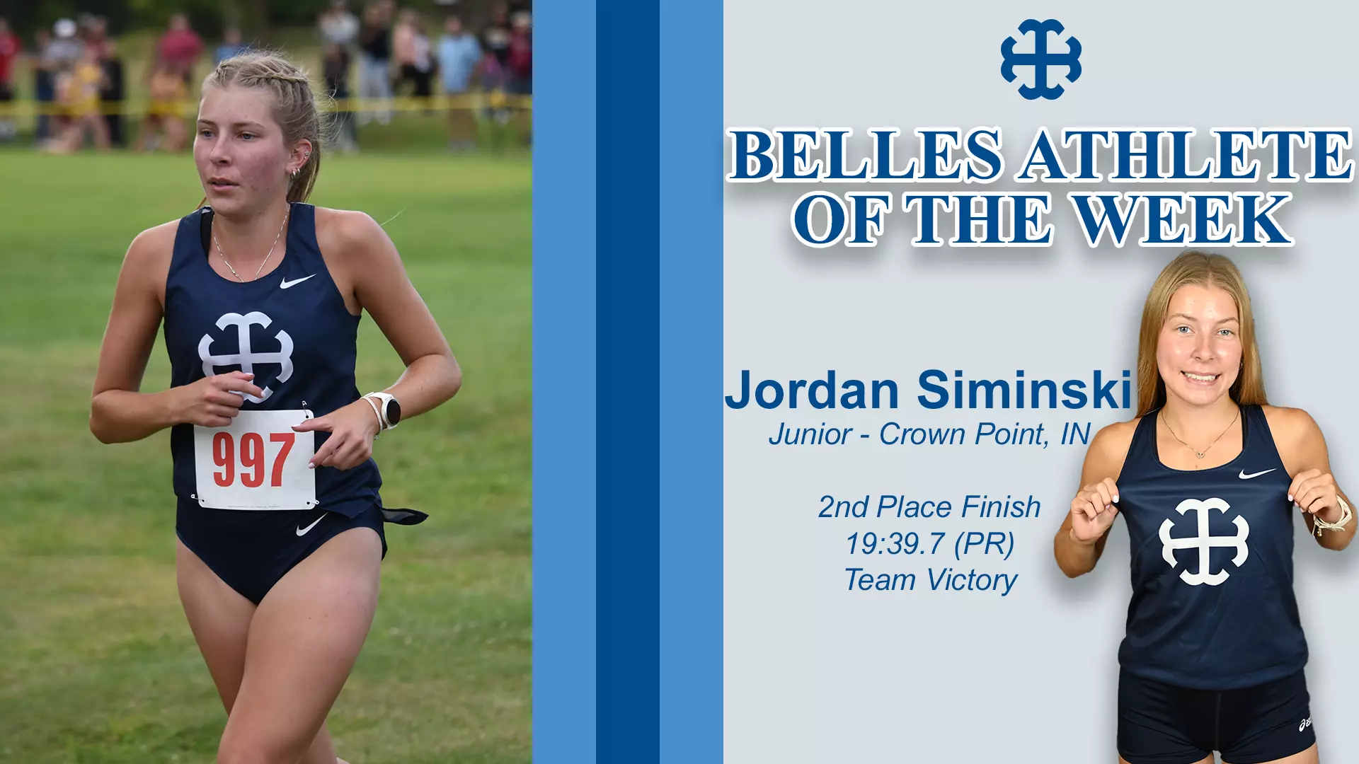 David Siminski Siminski Earns Belles Weekly Honor - Saint Mary''s College