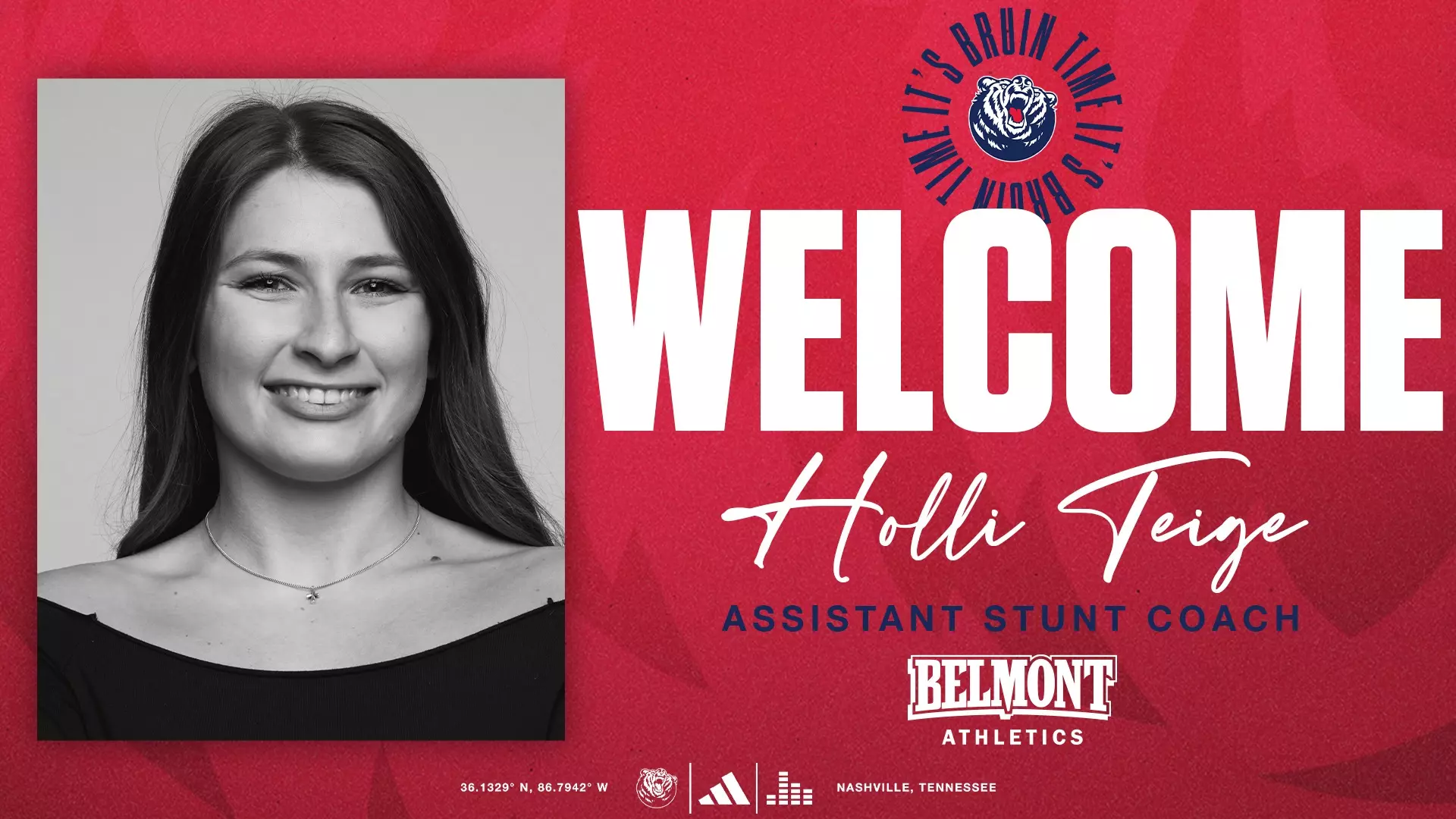 Holli Teige Named STUNT Assistant Coach Belmont University