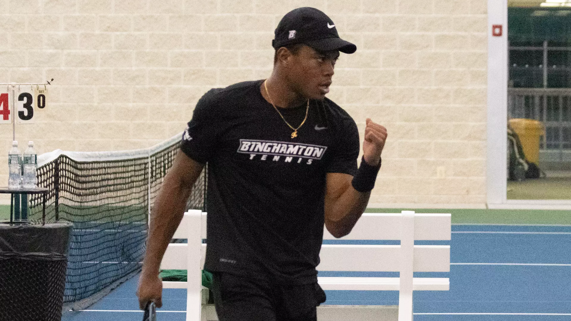 Kyle Weekes Men's tennis blanks Stonehill in NEC quarterfinals - Binghamton ...