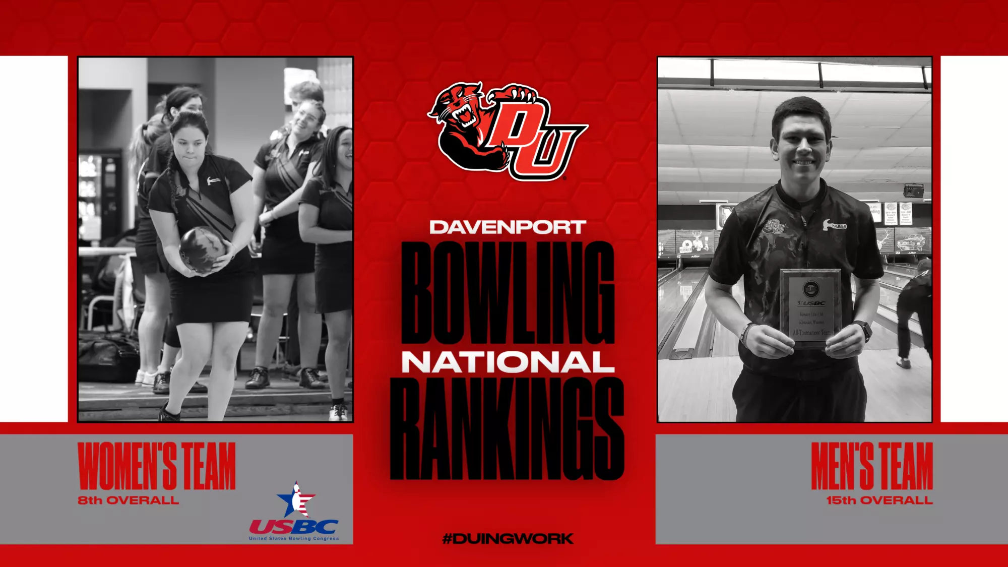 Bowling Ranking Lable Both bowling teams nationally ranked by USBC - Davenport University ...