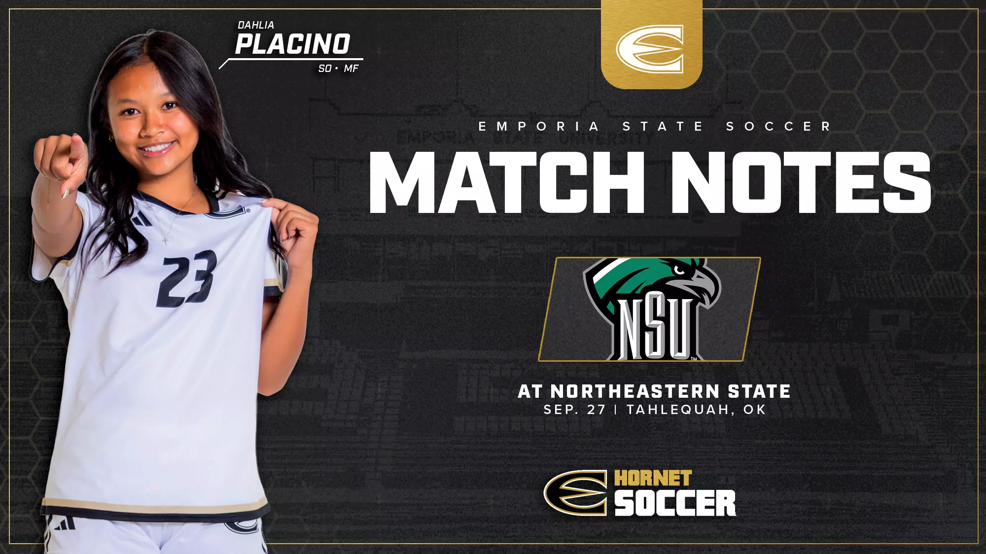 Graphi Notes Name Hornet Soccer Set for Road Match Against Riverhawks - Emporia State ...