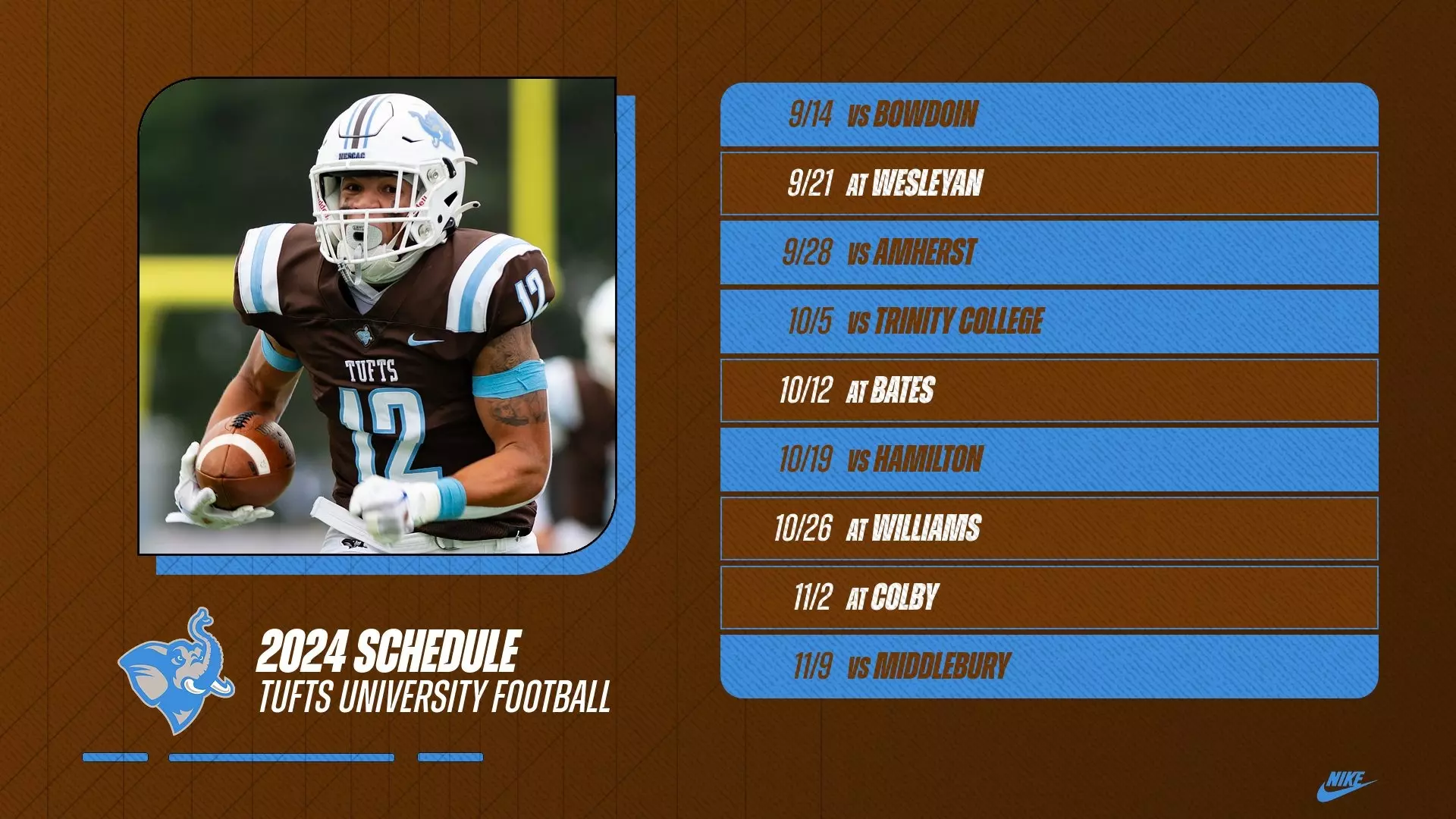 NESCAC Unveils 2024 Football Schedule - Tufts University