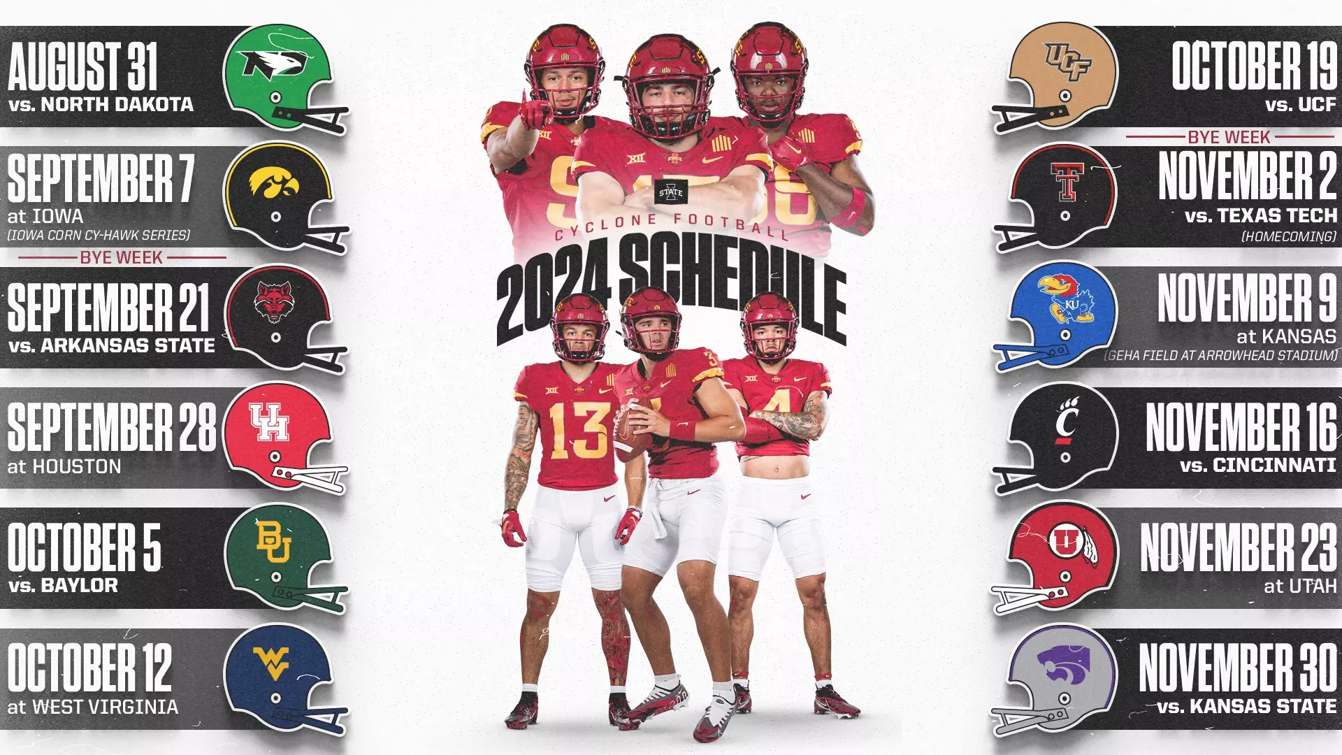 2024 Big 12 Football Schedule Announced Iowa State University Athletics 2024 Big 12 Football Schedule Announced Iowa State University Athletics