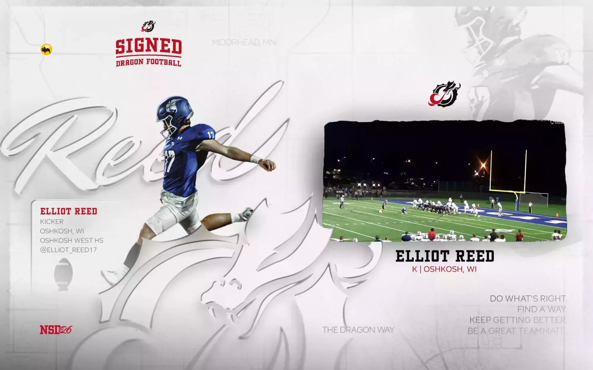 Elliot Reed Partner Elliot Reed - 2026 - Football - MSU Moorhead Athletics