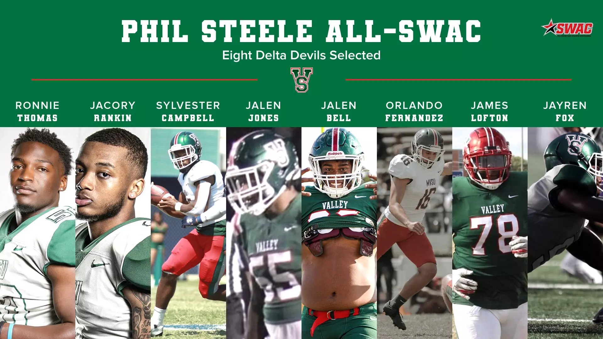 Swac Devils Eight Delta Devils Selected To Phil Steele All-SWAC Team - Mississippi ...