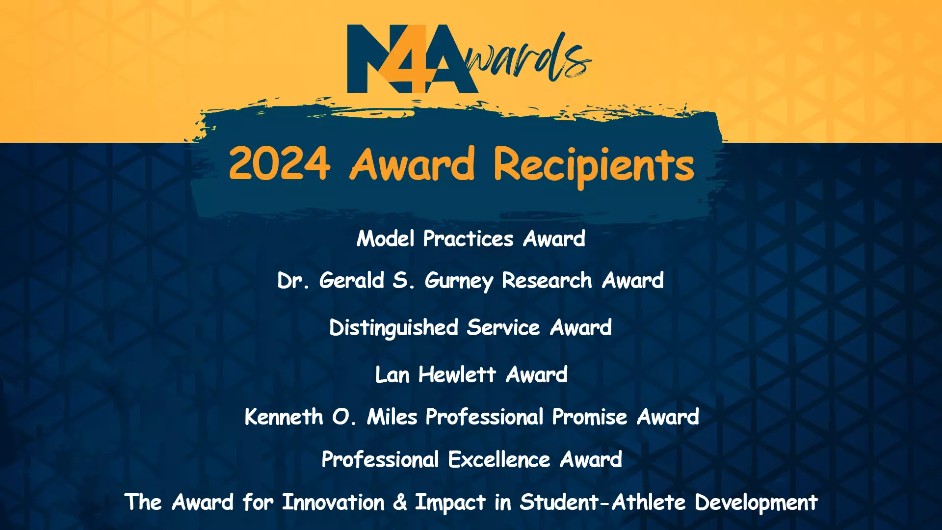 N4a N4A Announces 2024 Award Winners - National Association of Collegiate ...