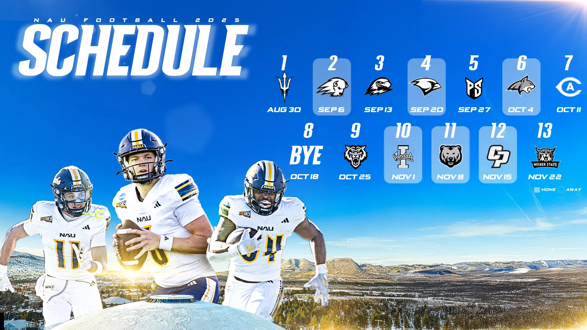 Highlighted by Six Home Games, Northern Arizona Football Releases 2025