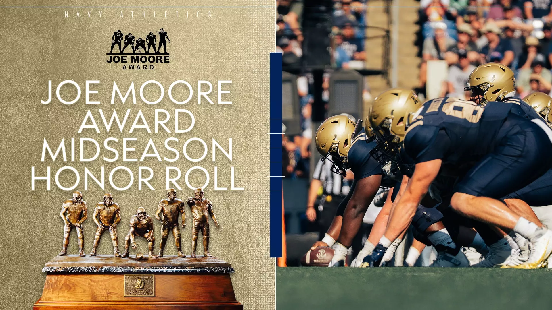 Navy Football Offensive Line Named to the Joe Moore Award 2025 ...