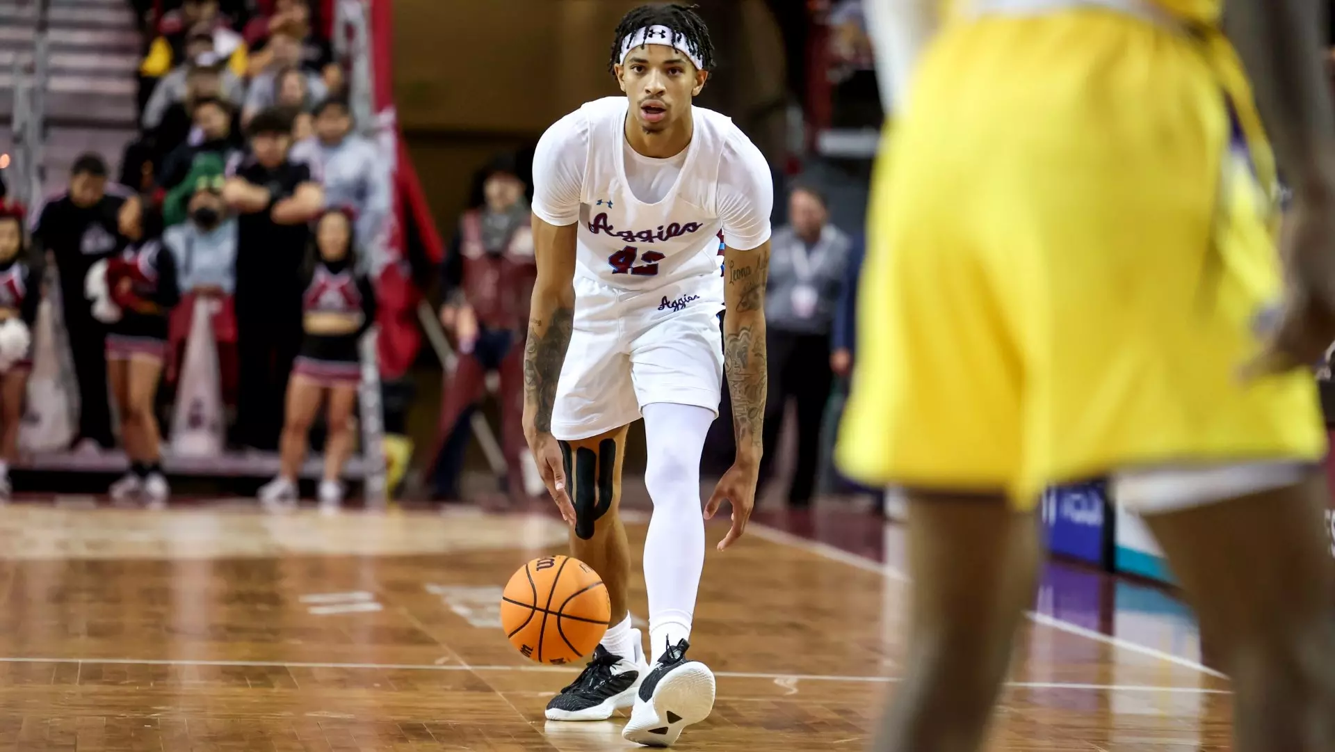 Deuce Benjamin Deshawndre Washington - 2022-23 - Men's Basketball - New Mexico State ...